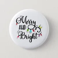 merry and bright holiday lights button