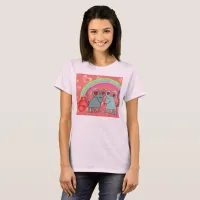 Mice in Love Valentines Women's T-Shirt