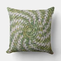 Pillow - White and Green Spirals