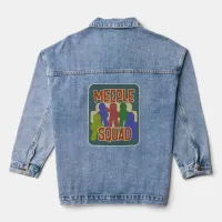 Meeple Squad Fun Boardgamer Buds Motto Denim Jacket