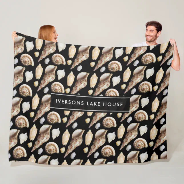 Tropical Vintage Seashells of Southeast Asia Fleece Blanket