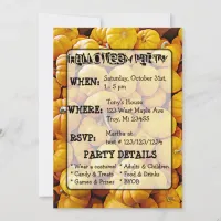 Pumpkin & Black Cat Halloween Party Invitation