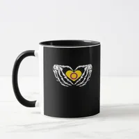 Intersex Pride Skeleton Halloween Goth Heart Class Mug