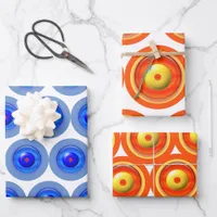 Gift Wrap Set - Concentric Circles in Patterns