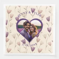 Personalized Wedding | Photo Template Paper Dinner Napkins