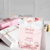 Love in Bloom bow pink florals Bridal Shower Favor Boxes