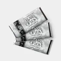 Elegant 25th Silver Wedding Anniversary Hershey Bar Favors