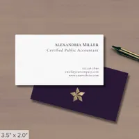 Minimal Elegance Gold Logo Business Card