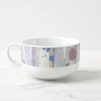 Modern Abstract Nature Art Brushstrokes  Soup Mug