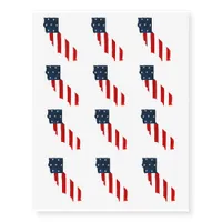 USA Bold Watercolor American Flag on California Temporary Tattoos