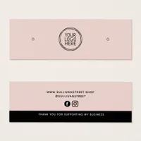 Add Your Logo Stud Earrings Jewelry Display Card