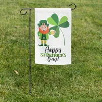  Leprechaun  Shamrock Happy St Patrick’s Day Garden Flag