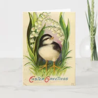 Vintage Easter Chick Holiday Card