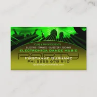 DJ Dance Nightclub Lasers Lights Business Card