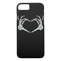 Skeleton Hand Heart Sign Costume Funny Halloween iPhone 8/7 Case