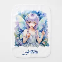 Pretty Pastel Fairy Baby Burp Cloth