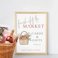 Fresh off the Market Cards Gifts Bridal Shower Poster