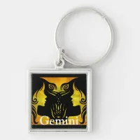 Gemini Horoscope Zodiac sign Twins Key chain