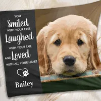 Custom Photo Dog Remembrance Pet Memorial Fleece Blanket