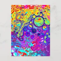 Colorful Bubbles  Postcard