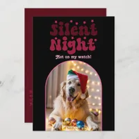 Moody Board Funny Pet Dog Christmas Photo Holiday Card