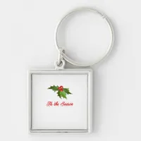 Merry Christmas Mistletoe Keychain