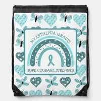 Myasthenia Gravis Hope, Courage, Strength Drawstring Bag