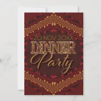 Rustic Bali Sparkle Dinner Party Invitations