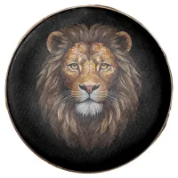 Mosaic Lion Portrait stained glass effect designer Chocolate Covered Oreo