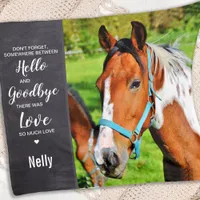 Horse Pet Memorial Keepsake Horse Photo Fleece Blanket