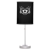 Soccer Heart Skeleton Hand Halloween Costume  Table Lamp