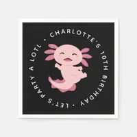 Let's Party A Lotl • Axolotl Birthday Party Napkins