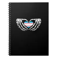 Trans Pride Skeleton Halloween Transgender Goth He Notebook