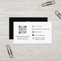 Professional Modern Minimalist Logo Qr Code Business Card