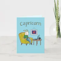 Capricorn star sign Sea Goat zodiac star Thank You Card