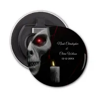 Creepy Skull Candle Gothic Spider - Dark Moody Bottle Opener