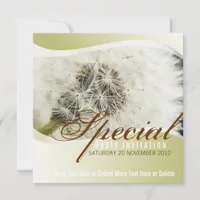 Dandelion Special Party Invitation