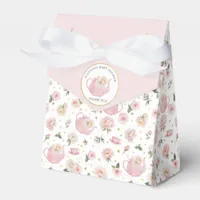 Floral Tea Party Baby Shower Favor Box