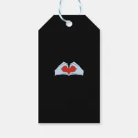 Skeleton Heart Hands Classic Basic Halloween Style Gift Tags