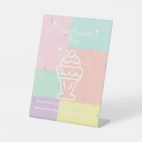 Retro Ice Cream Bar Pedestal Sign