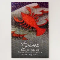 Cancer the Crab Zodiac Sign Birthday Party Jigsaw Puzzle