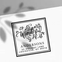 It's A Wonderful Life Christmas Address Self-inking Stamp