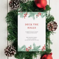 Budget Deck The Halls New Address Holiday Card