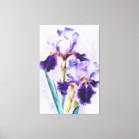 *~* Iris Irises Flower Artsy Painting AP84 Canvas Print