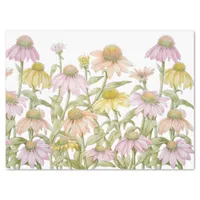 Coneflowers Watercolor Botanical Art Tissue Paper