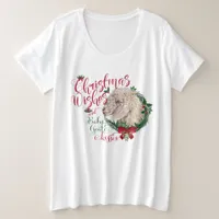 GOAT | Christmas Wishes Baby Goat Kisses Angora Plus Size T-Shirt