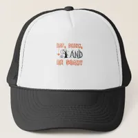 Eat Drink And Be Scary Minimal Quote Trucker Hat