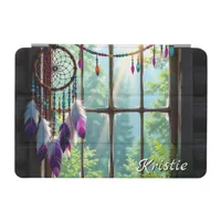 Boho Purple Dreamcatcher in Window  Personalized iPad Mini Cover