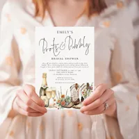 Boho Boots and Bubbly Bridal Shower Invitation