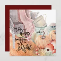 Gratitude Quote Watercolors Happy Thanksgiving Card